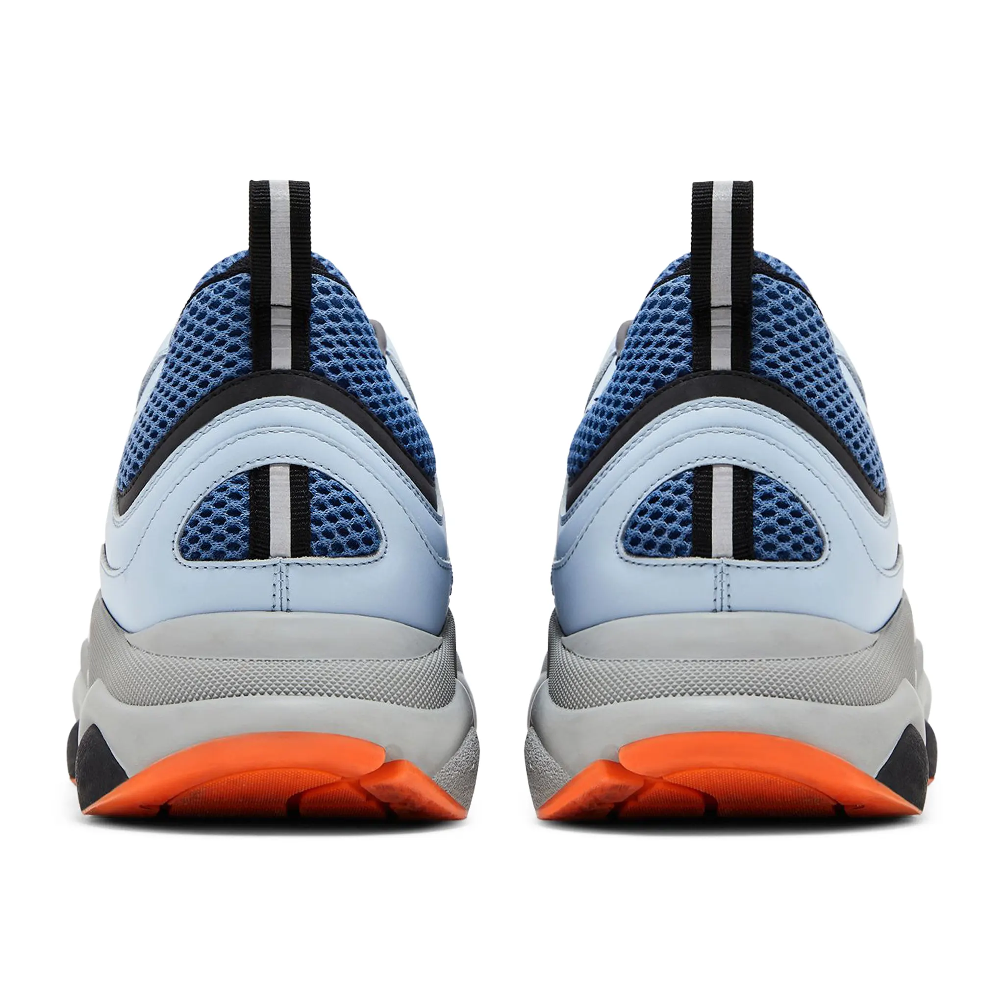 Back View of Dior B22 Blue Grey Calfskin Trainer 3SN231YRK H568